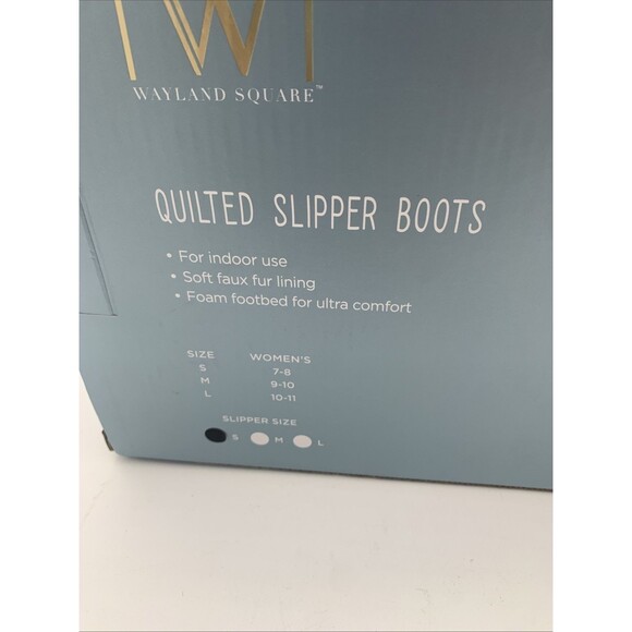 Wayland Square Women's Memory Foam Slippers, size s( 7-8) black - Picture 4 of 5